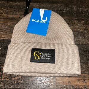 NWT Columbia City Trek Heavyweight Soft Knit Beanie Spring Beige Unisex One Size